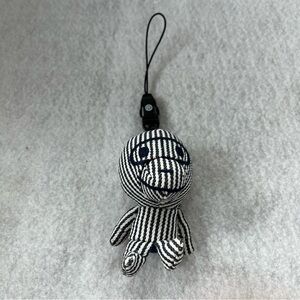 BAPE Blue Denim Striped Baby Milo Keychain Bathing Ape Japan